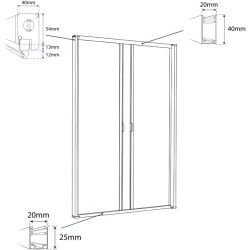 Avosdim Store moustiquaire Porte Alu Luxe (Gris RAL7038, L240 x H 230 cm)