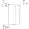 Avosdim Store moustiquaire Porte Alu Luxe (Gris RAL7038, L240 x H 230 cm)