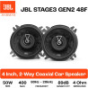 JBL Stage3 Gen2 48F Haut-Parleurs Voiture Coaxiaux 2 Voies 10cm (4 Pouces) 400W Pack de 2 - Hi-FI Audio Automobile Basses Plus O