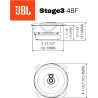 JBL Stage3 Gen2 48F Haut-Parleurs Voiture Coaxiaux 2 Voies 10cm (4 Pouces) 400W Pack de 2 - Hi-FI Audio Automobile Basses Plus O