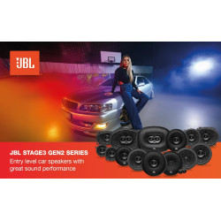 JBL Stage3 Gen2 648F Haut-Parleurs Voiture Coaxiaux 2 Voies 4x6 Pouces (10x15cm) 480W Pack de 2 - Hi-FI Audio Automobile Basses 