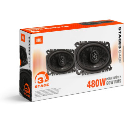 JBL Stage3 Gen2 648F Haut-Parleurs Voiture Coaxiaux 2 Voies 4x6 Pouces (10x15cm) 480W Pack de 2 - Hi-FI Audio Automobile Basses 