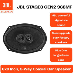 JBL Stage3 Gen2 968MF Haut-Parleurs Voiture Coaxiaux 3 Voies 6x9 Pouces (15x23cm) 640W Pack de 2 - Hi-FI Audio Automobile Puissa