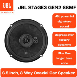 JBL Stage3 Gen2 68MF Haut-Parleurs Voiture Coaxiaux 3 Voies 16,5cm (6,5 Pouces) 560W Pack de 2 - Hi-FI Audio Automobile Basses P