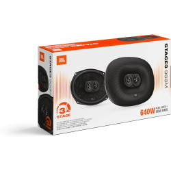 JBL Stage3 Gen2 968M Haut-Parleurs Voiture Coaxiaux 3 Voies 6x9 Pouces (15x23cm) 640W Pack de 2 - Hi-FI Audio Automobile Basses 