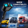 Double Prise Allume Cigare 12V, 120W Multiprise Allume Cigare QC3.0/PD/2.4A,Chargeur Voiture Allume Cigare USB avec Voltmètre LE