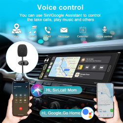 Autoradio 1 din bleutooth autoradio car play voiture avec sans fil car play & android auto,6.9 pouces hd écran tactile,radio fm/