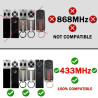 Garagentor Handsender Compatible Chamberlain 434MHz TX2REV TX4UNI TX4UNIF TX4RUNI TX2EV TX4UNIS 434MHz Garagentoröffner Tor-Tele