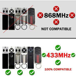 Garagentor Handsender Compatible Chamberlain 434MHz TX2REV TX4UNI TX4UNIF TX4RUNI TX2EV TX4UNIS 434MHz Garagentoröffner Tor-Tele