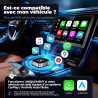 Adaptateur Carplay sans Fil & Android Auto sans Fil 2 en 1 Mini (Version 2026) – Plug & Play, reconnexion Rapide, 3 Accessoires 
