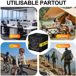 Caméra Espion sans Fil 1080P,Micro Spy Cam Discrète Invisible avec Détection Mouvement Vision Nocturne pour Surveillance Maison,