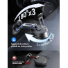 JOYROOM Support Téléphone Voiture Magnetique Pliable en trois parties,Support Magsafe Voiture avec 360°Bras Métallique, Aimant T