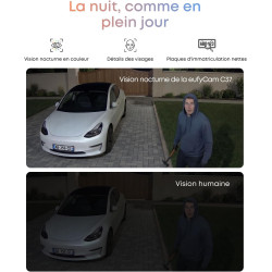 eufy Security eufyCam C37, caméra Surveillance WiFi extérieure sans Fil, Suivi IA motorisé à 360°, Solaire 2K, détection de Pers
