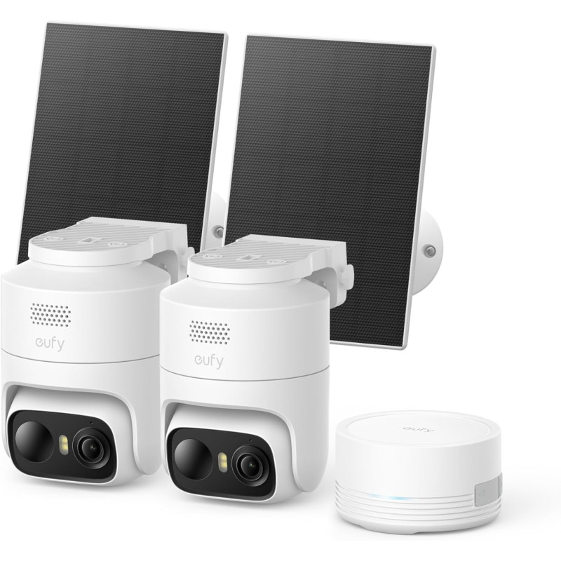 eufy Security eufyCam C37, kit de 2, Caméra WiFi Extérieure sans Fil