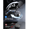 JOYROOM Support de téléphone de voiture, [3 volets] MagSafe Support de voiture pour voiture, [Ventouse Pro + Base en gel] Rotati