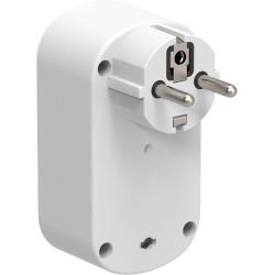 Electraline 531196 Adaptateur Fiche Multiprise Biplite Prima 2 Prises françaises 16A, Adaptateur Murale, Blanc
