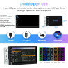 Junsun autoradio 2 din universel avec écran tactile, carplay & android auto sans fil, bleutooth, gps, fm, usb, type-c, commandes