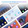 Junsun autoradio 2 din universel avec écran tactile, carplay & android auto sans fil, bleutooth, gps, fm, usb, type-c, commandes