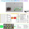 Junsun autoradio 2 din universel avec écran tactile, carplay & android auto sans fil, bleutooth, gps, fm, usb, type-c, commandes