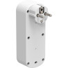 Electraline 531200 Adaptateur Fiche Multiprise Triplite Prima 3 Prises françaises 16A (2P+T), Adaptateur Murale, Blanc