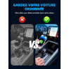 pour Apple CarPlay Adaptateur sans fil, Adaptateur sans fil 2 en 1 CarPlay & Android Auto, WLAN 6 GHZ, Reconnexion automatique, 