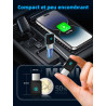 pour Apple CarPlay Adaptateur sans fil, Adaptateur sans fil 2 en 1 CarPlay & Android Auto, WLAN 6 GHZ, Reconnexion automatique, 