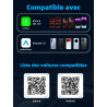 pour Apple CarPlay Adaptateur sans fil, Adaptateur sans fil 2 en 1 CarPlay & Android Auto, WLAN 6 GHZ, Reconnexion automatique, 