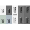 Electraline 531201 Adaptateur Fiche Multiprise Triplite Prima 3 Prises françaises 16A (2P+T), Adaptateur Murale, Noir/Gris