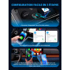 pour Apple CarPlay Adaptateur sans fil, Adaptateur sans fil 2 en 1 CarPlay & Android Auto, WLAN 6 GHZ, Reconnexion automatique, 