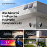 aosu 2K Caméra Surveillance WiFi Extérieure sans Fil Solaire, 6 Caméras Kit & aosuBase 2.0, sans Abonnement, Local Extensible Ju