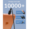 70W Chargeur Allume Cigare USB C, 3-Port Prise Téléphone Chargeur Rapide Voiture+1M USB-C Câble pour iPhone 17e 17 16 16e 15 Pro