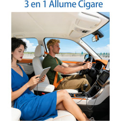 70W Chargeur Allume Cigare USB C, 3-Port Prise Téléphone Chargeur Rapide Voiture+1M USB-C Câble pour iPhone 17e 17 16 16e 15 Pro