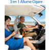 70W Chargeur Allume Cigare USB C, 3-Port Prise Téléphone Chargeur Rapide Voiture+1M USB-C Câble pour iPhone 17e 17 16 16e 15 Pro