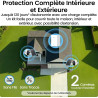 aosu 2K Caméra Surveillance WiFi Extérieure sans Fil Solaire, 2 Caméras Kit & aosuBase 2.0, sans Abonnement 32 Go Inclus, Extens