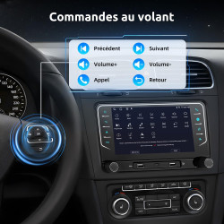 Essgoo android 15 autoradio pour vw golf 5 6 passat polo touran tiguan caddy t5 seat skoda ips 7 pouces carplay et android auto 