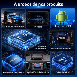 Essgoo android 15 autoradio pour vw golf 5 6 passat polo touran tiguan caddy t5 seat skoda ips 7 pouces carplay et android auto 