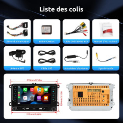 Essgoo android 15 autoradio pour vw golf 5 6 passat polo touran tiguan caddy t5 seat skoda ips 7 pouces carplay et android auto 