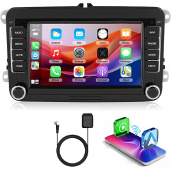 Essgoo [4+64g] android 15 autoradio pour vw golf 5/6, t5, passat, polo, touran, tiguan, caddy, seat, skoda – écran tactile 7" av