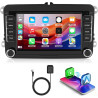 Essgoo [4+64g] android 15 autoradio pour vw golf 5/6, t5, passat, polo, touran, tiguan, caddy, seat, skoda – écran tactile 7" av