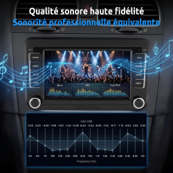 Essgoo [4+64g] android 15 autoradio pour vw golf 5/6, t5, passat, polo, touran, tiguan, caddy, seat, skoda – écran tactile 7" av