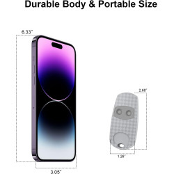 433,92 MHz Telecommande Portail Compatible avec C@me, 2 Canaux Télécommande de Porte de Garage Compatible avec 432NA/EV/EE, Lot 