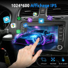 Essgoo [4+64g] android 15 autoradio pour vw golf 5/6, t5, passat, polo, touran, tiguan, caddy, seat, skoda – écran tactile 7" av