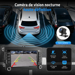 Essgoo [4+64g] android 15 autoradio pour vw golf 5/6, t5, passat, polo, touran, tiguan, caddy, seat, skoda – écran tactile 7" av