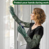 1 Paire Gants Longs 70cm Gant Menage en Caoutchouc Gant Protection Chimique Imperméables Étanches Antidérapants pour Nettoyage É