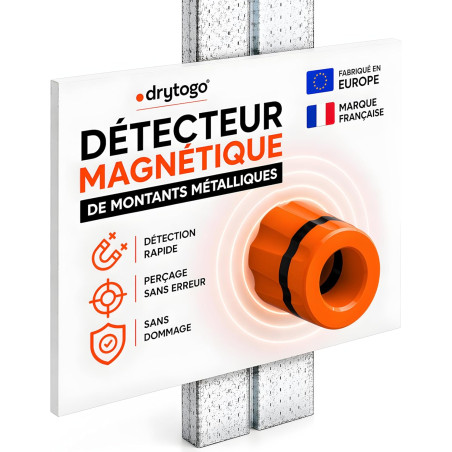 Aimant Puissant Néodyme pour Placo I Détecteur Rail et Montant Mur Sans Pile I Trouve Vis Cachées Cloison Sèche I Outil Compact 