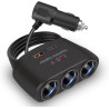 5 en 1 Multiprise Allume Cigare 12V/24V, 120W Prise Allume Cigare USB C, Chargeur Voiture, Chargeur Multifonctionnel avec 1 Port