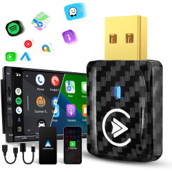 MSXTTLY Adaptateur CarPlay sans Fil Android Auto - U2AC-01 Transforme CarPlay & Android Auto Filaire en sans Fil, Compatible ave