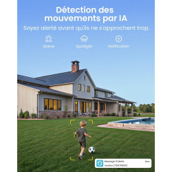 ieGeek 24/7 Enregistrement AOV 2K Camera Surveillance WiFi Exterieure sans Fil Solaire, Suivi Automatique, 360° PTZ, Batterie 90