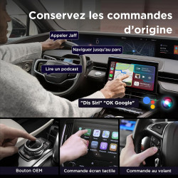 MSXTTLY Adaptateur CarPlay sans Fil Android Auto - U2AC-01 Transforme CarPlay & Android Auto Filaire en sans Fil, Compatible ave