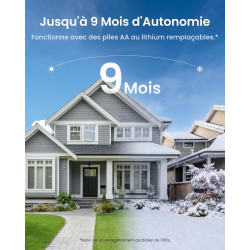 Reolink Caméra de Surveillance sans Fil Magnétique avec Une Autonomie de 9 Mois, Wi-FI 2,4/5 GHz, Détection de Personnes par IA,